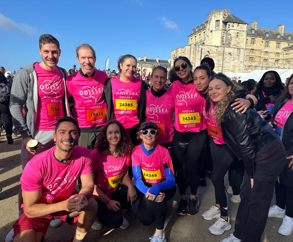 équipe ICPS à la course Odyssea 2025 pour la lutte contre le cancer du sein