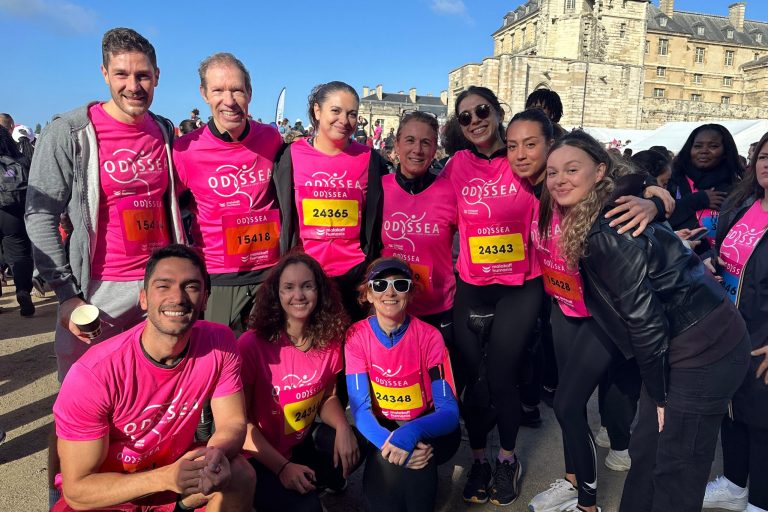 équipe ICPS à la course Odyssea 2025 pour la lutte contre le cancer du sein